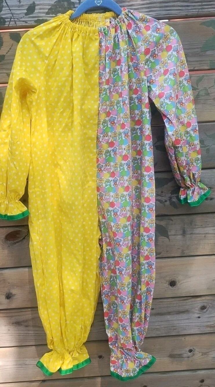 Vintage 1 piece Clown Suit costume Womens Medium Muppet babies dopamine happy